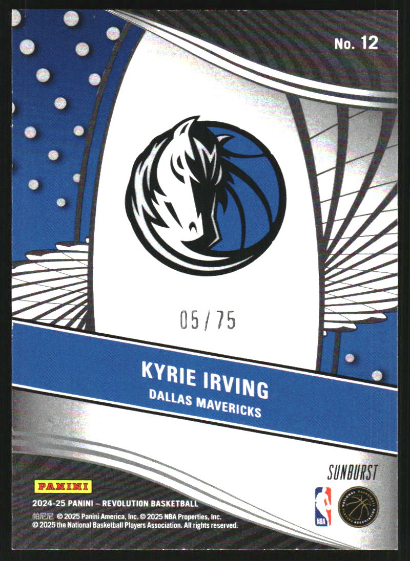 2024-25 Panini Revolution Supernova Sunburst #12 Kyrie Irving