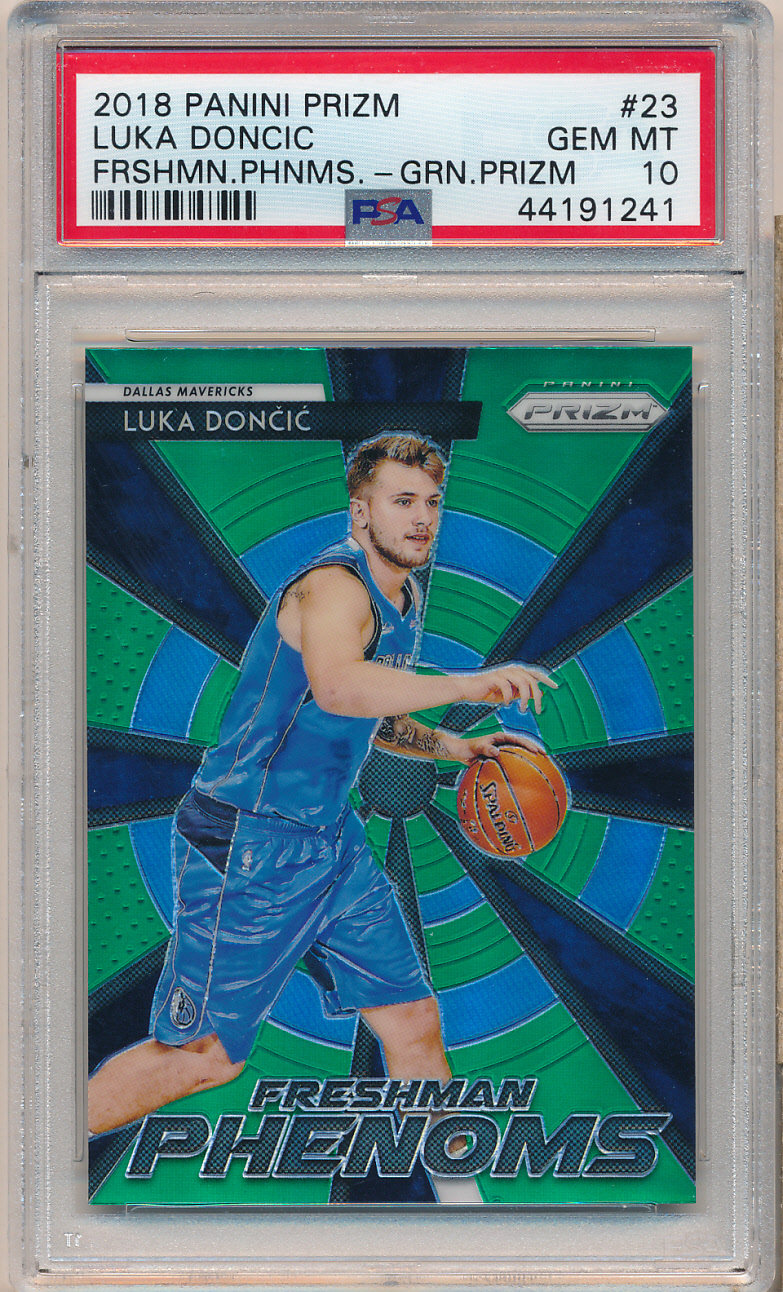 2018-19 Panini Prizm Freshman Phenoms Green #23 Luka Doncic Rookie