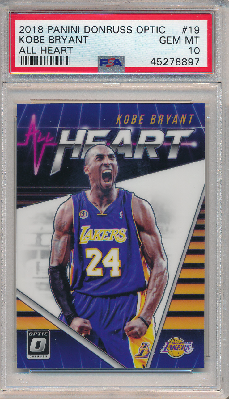 2018-19 Panini Donruss Optic All Heart #19 Kobe Bryant PSA 10 - Gem Mint (10 )