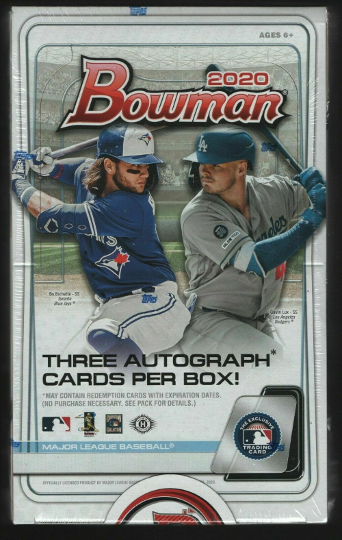 2020 BOWMAN Baseball JUMBO HOBBY Box NMMT