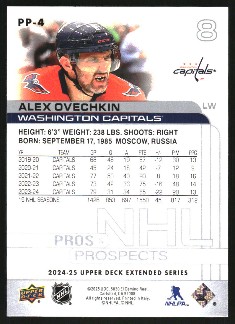 2024-25 Upper Deck Pros and Prospects #PP4 Alex Ovechkin