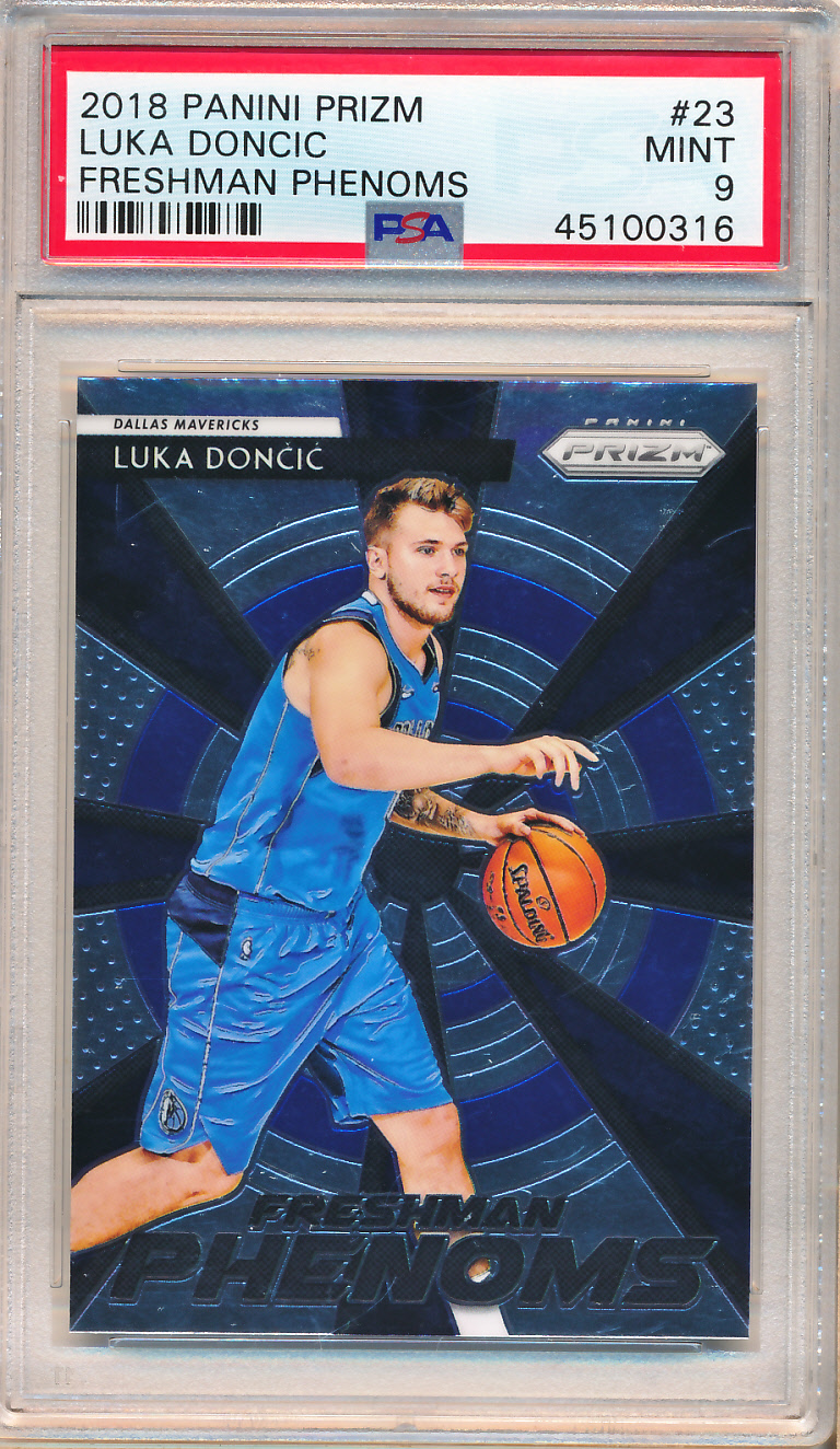 2018-19 Panini Prizm Freshman Phenoms #23 Luka Doncic Rookie PSA 9