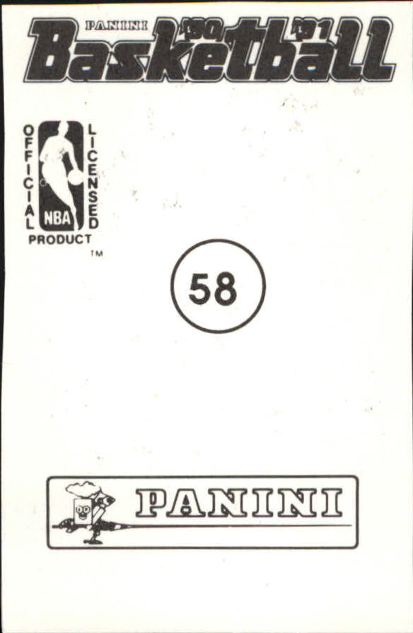 1990-91 Panini Stickers #58 Herb Williams back image