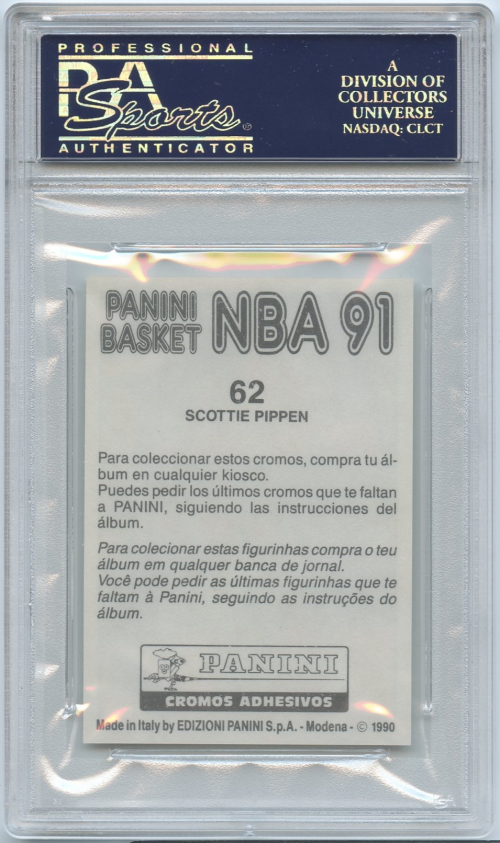 1990-91 Panini Stickers Spanish #62 Scottie Pippen back image