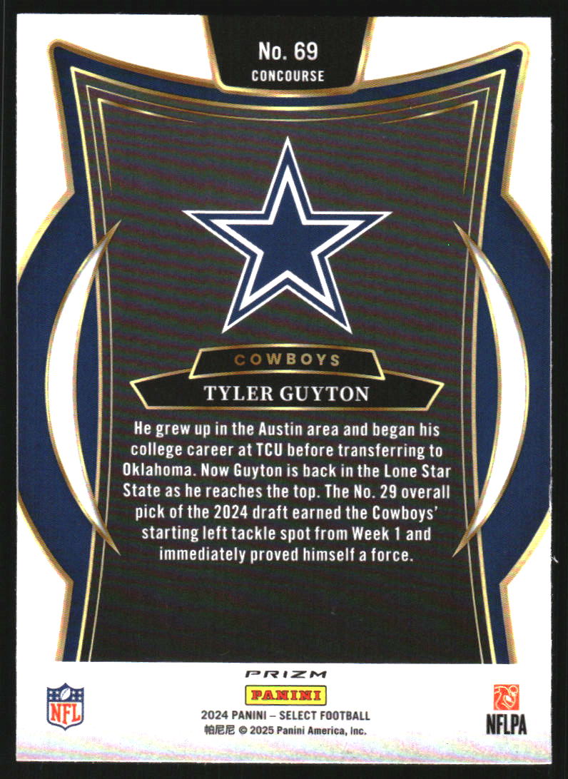 2024 Select Prizm Black and Red Shock #69 Tyler Guyton