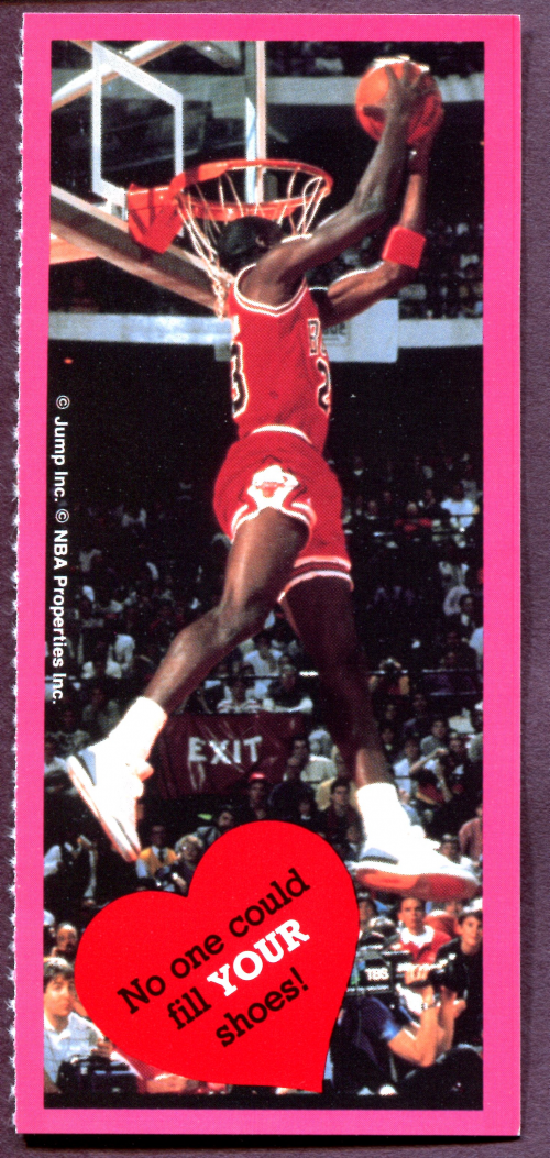 1991 Cleo Michael Jordan Valentines #6 No one could fill
