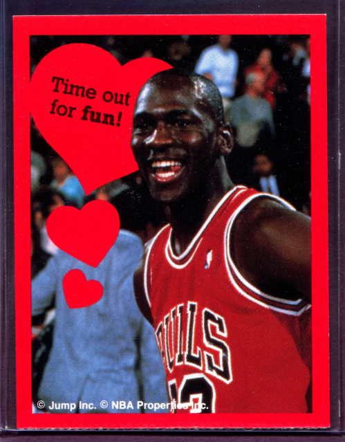 1991 Cleo Michael Jordan Valentines #7 Time out for fun