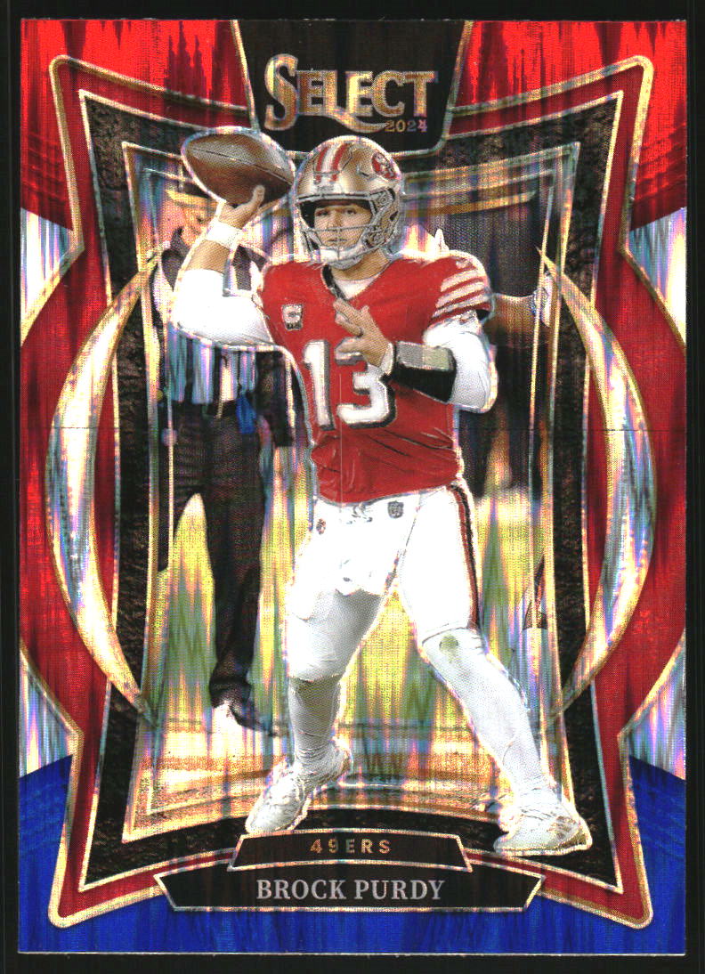 2024 Select Prizm Red and Blue Shock #37 Brock Purdy