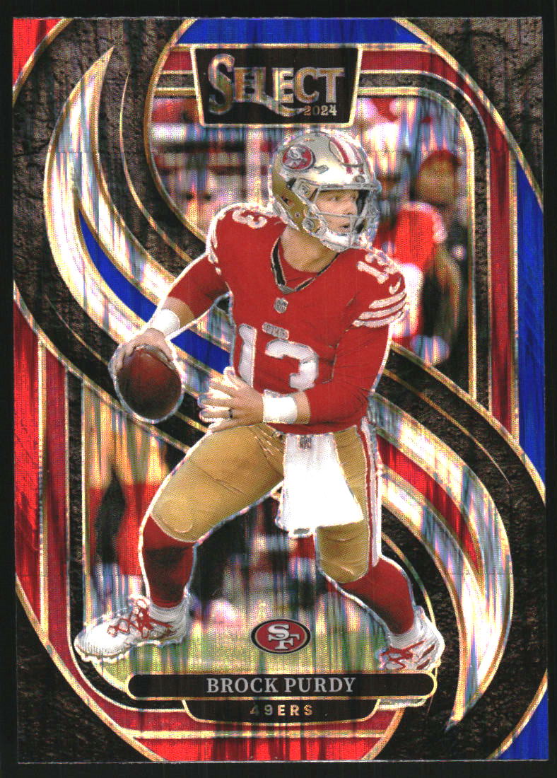 2024 Select Prizm Red and Blue Shock #124 Brock Purdy