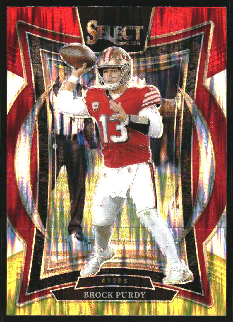 2024 Select Prizm Red and Yellow Shock #37 Brock Purdy