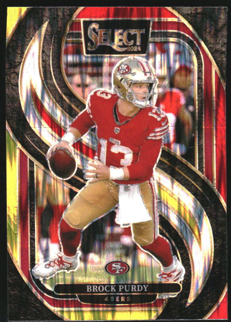 2024 Select Prizm Red and Yellow Shock #124 Brock Purdy