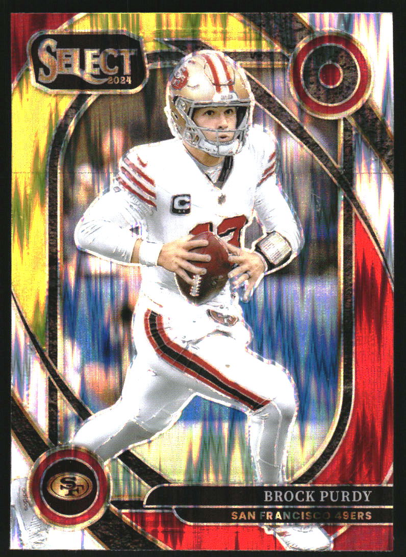2024 Select Prizm Red and Yellow Shock #226 Brock Purdy