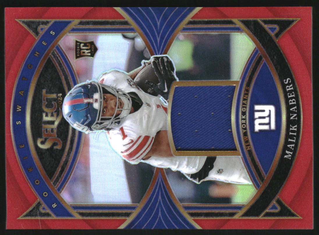 2024 Select Rookie Swatches Prizm Red #24 Malik Nabers Jersey