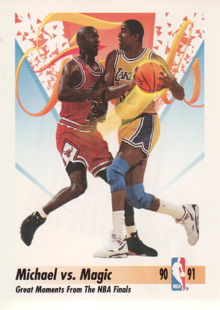 1991-92 SkyBox #333 Magic Johnson FIN/Michael Jordan