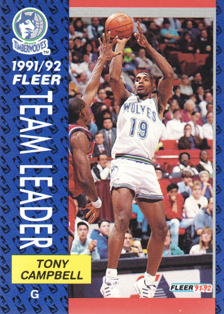 1991-92 Fleer #387 Tony Campbell TL