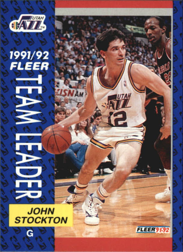 1991-92 Fleer #397 John Stockton TL