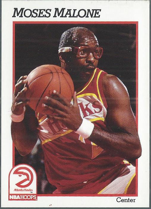 1991-92 Hoops #2 Moses Malone UER/(119 rebounds 1982-83, should be 1194)