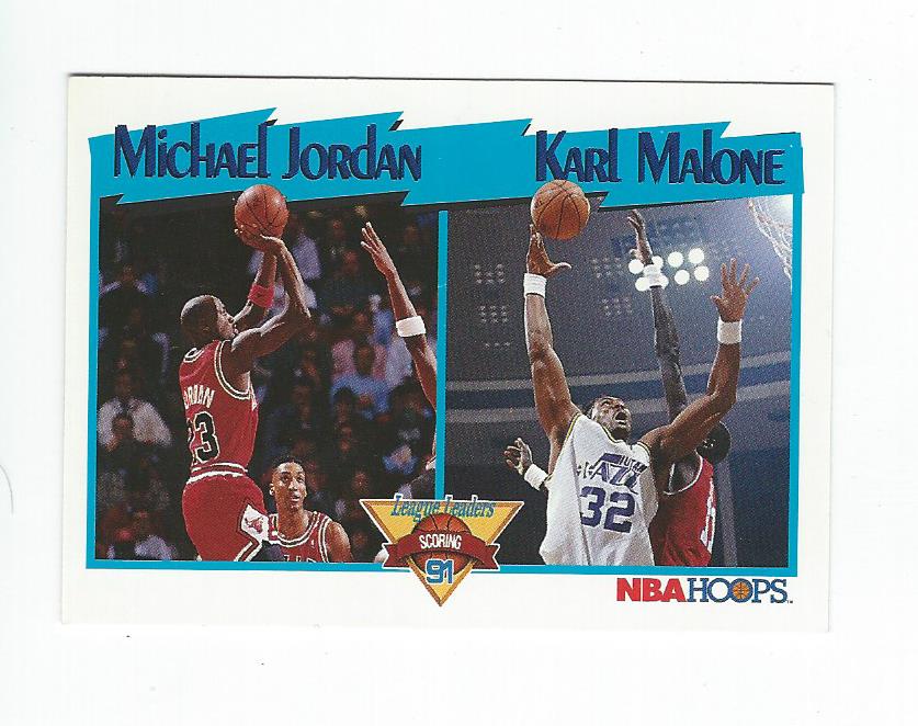 1991-92 Hoops #306 Scoring Leaders/Michael Jordan/Karl Malone