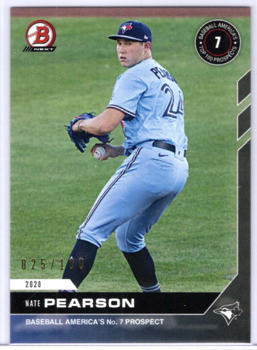 2020 Bowman Transcendent Baseball America's Top 100 Prospects #TR-7 Nate Pearson Serial #025/100