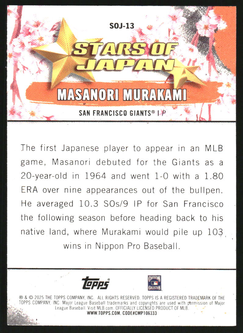 2025 Topps Tokyo Stars of Japan #SOJ9 Masataka Yoshida