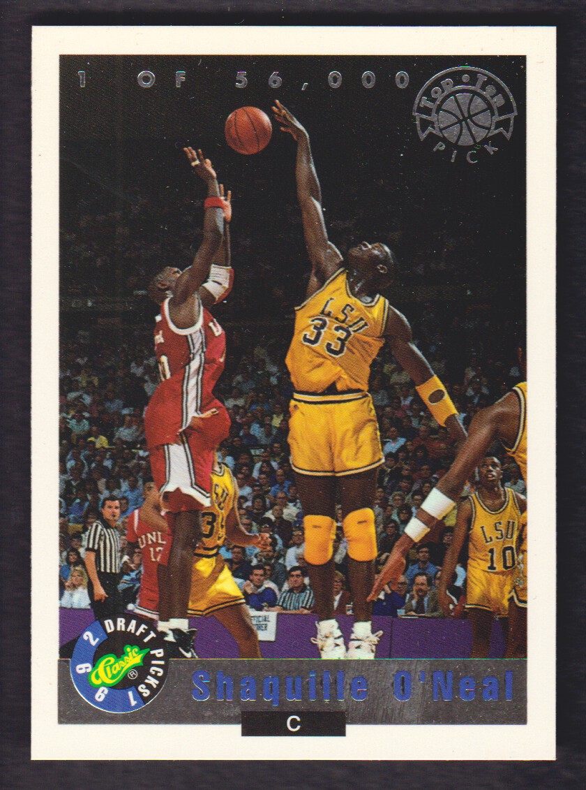 1992 Classic 4 Sport Draft Pick Shaquille O'Neal RC Rookie #1