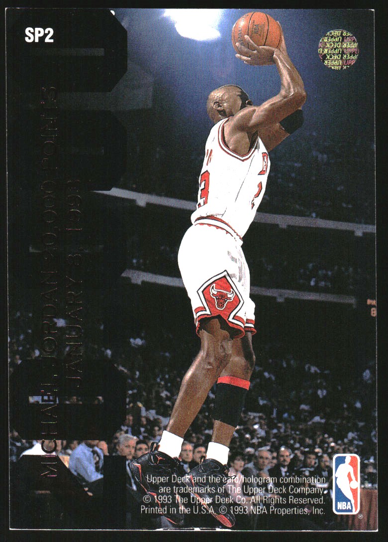 1992-93 Upper Deck #SP2 20,000 Points/Dominique Wilkins Nov. 6, 1992/Michael Jordan Jan. 8, 1993 back image