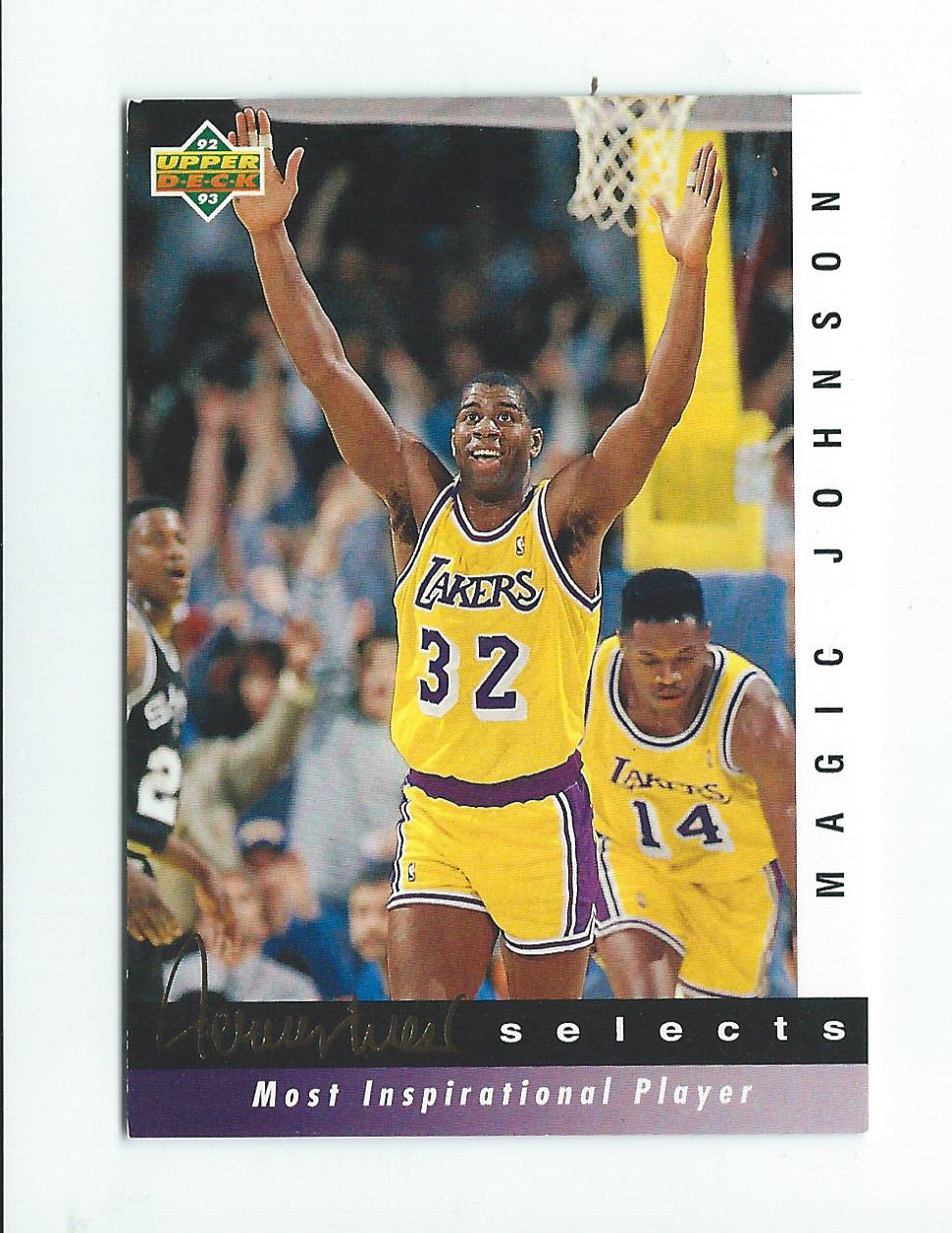 1992-93 Upper Deck Jerry West Selects #JW7 Magic Johnson/Most Inspirational Player