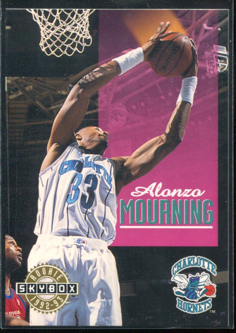 1992-93 SkyBox #332 Alonzo Mourning SP RC