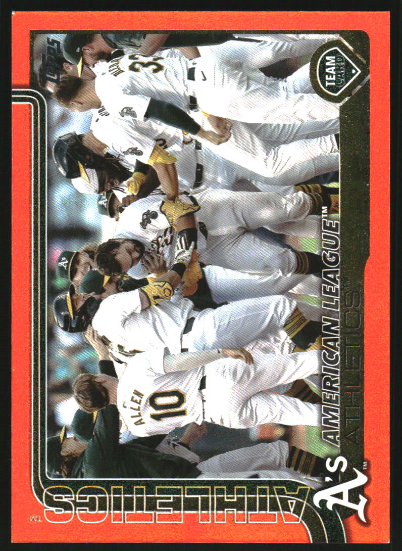 2025 Topps Orange Rainbow Foil #594 Oakland Athletics /25