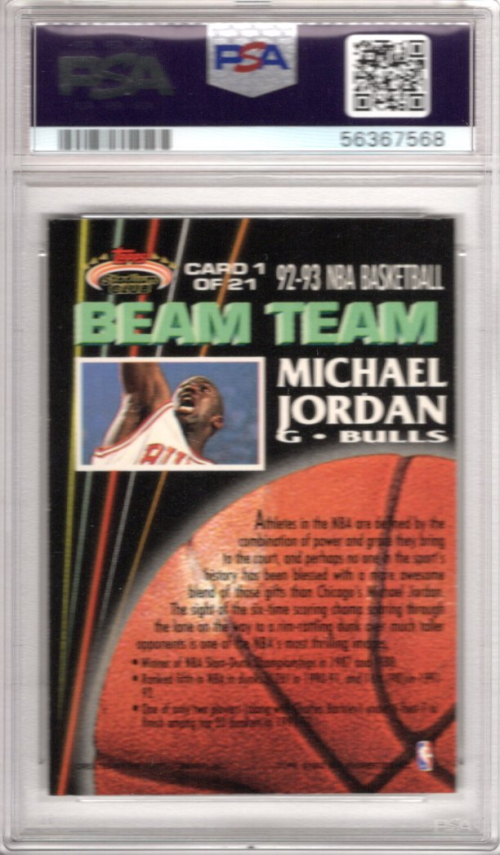 1992-93 Stadium Club Beam Team #1 Michael Jordan back image