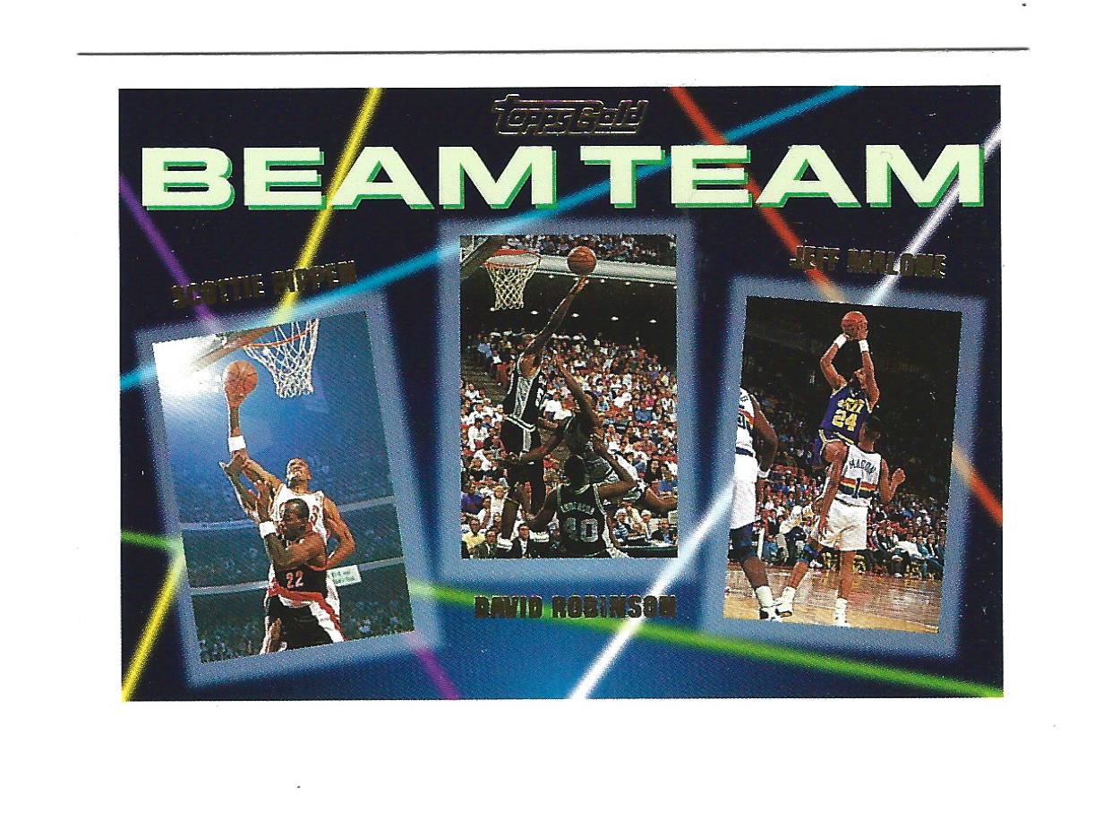 1992-93 Topps Beam Team Gold #6 Scottie Pippen/David Robinson/Jeff Malone