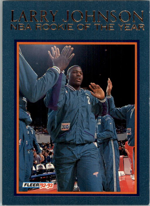 1992-93 Fleer Larry Johnson #11 Larry Johnson/(High-fiving during/pre-game introductions)