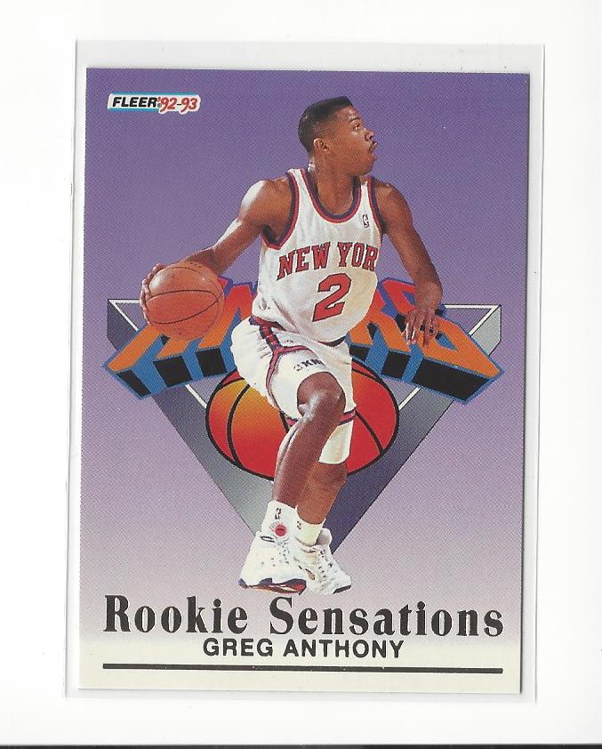 1992-93 Fleer Rookie Sensations #1 Greg Anthony