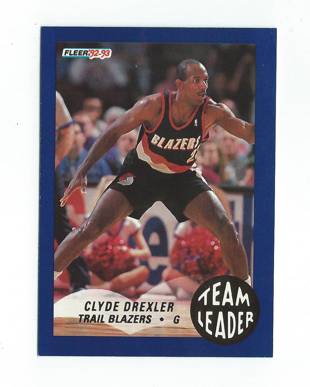 1992-93 Fleer Team Leaders #22 Clyde Drexler