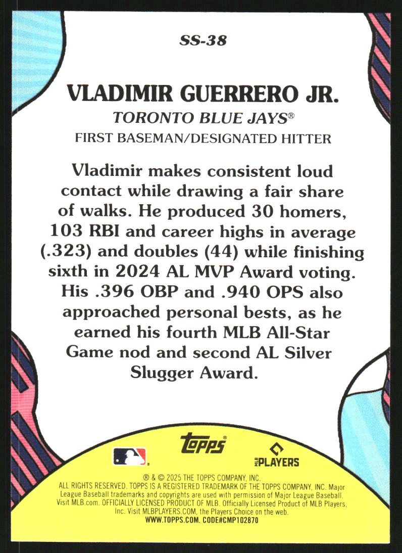2025 Topps Summer Superstars #SS38 Vladimir Guerrero Jr.