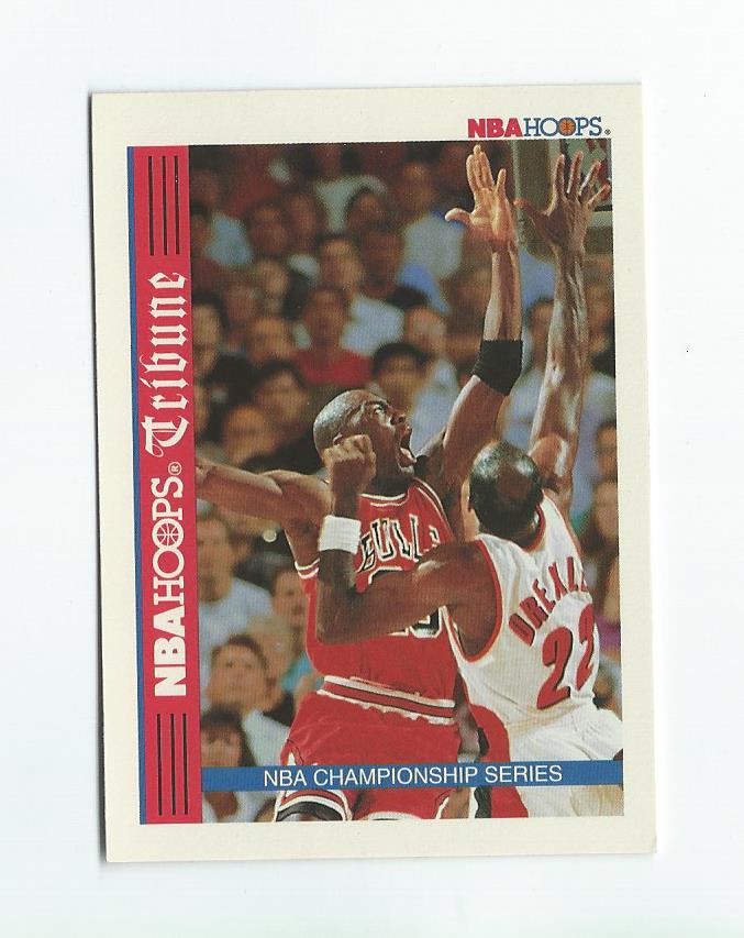 1992-93 Hoops #TR1 NBA Championship/Michael Jordan/Clyde Drexler