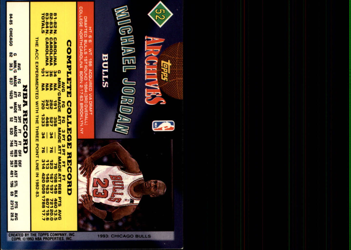 1992-93 Topps Archives #52 Michael Jordan - NM-MT+