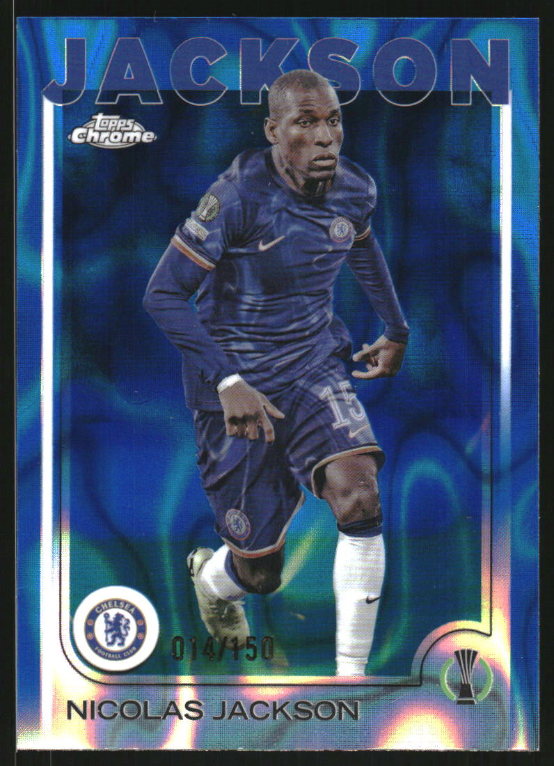 2024-25 Topps Chrome UEFA Club Competitions Blue Lava Refractors #41 Nicolas Jackson /150