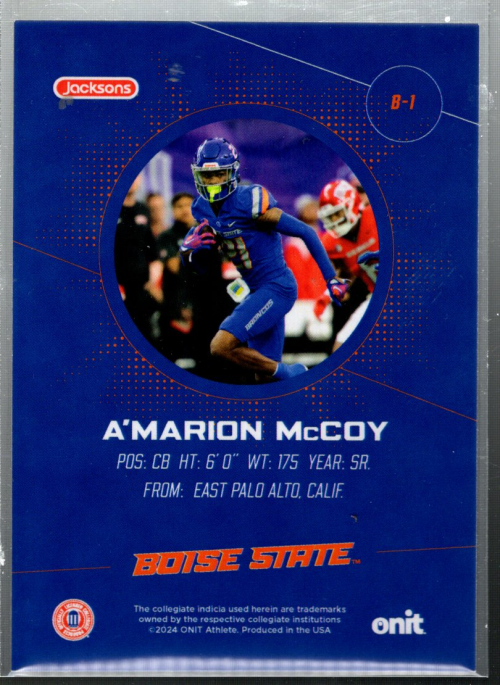 Tarjetas de fútbol americano B6771-2024 Onit Boise State Broncos -Tú eliges- 15+ ENVÍO GRATUITO A EE. UU. - Imagen 3 de 9