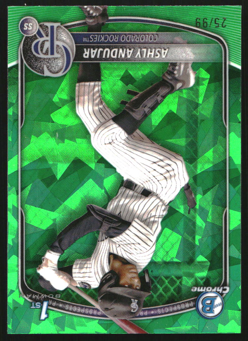 2025 Bowman Chrome Sapphire Prospects Green Refractors #BCP20 Ashly Andujar