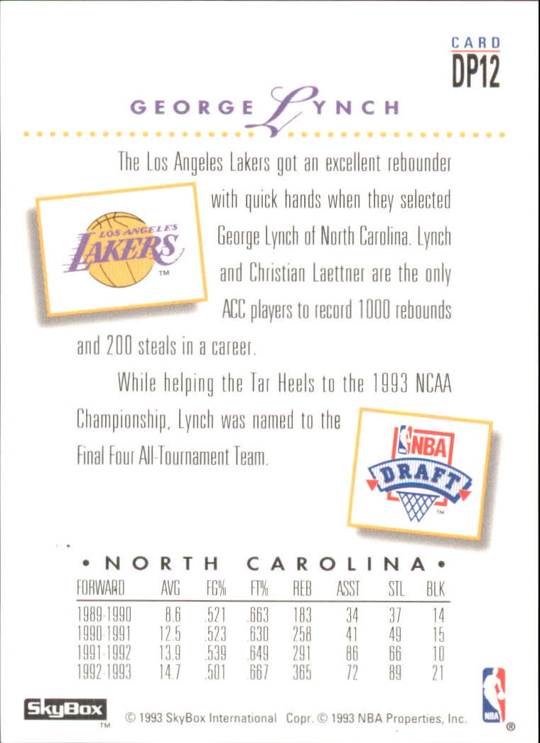 1993-94 SkyBox Premium Draft Picks #DP12 George Lynch