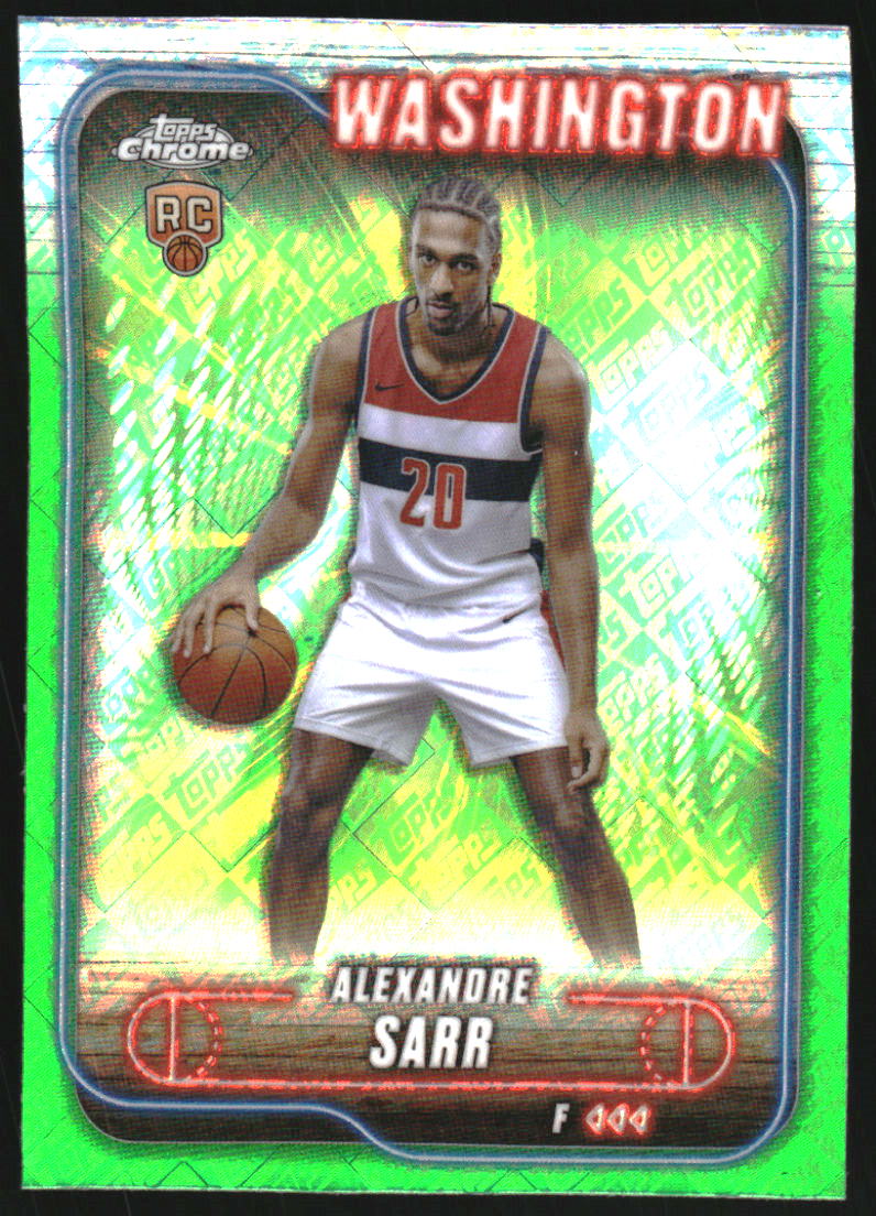 2024-25 Topps Chrome Topps Green Refractors #136 Alexandre Sarr