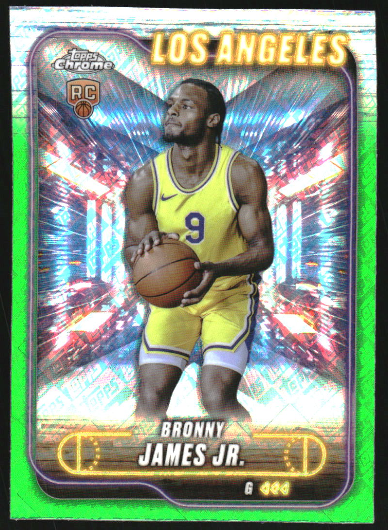 2024-25 Topps Chrome Topps Green Refractors #149 Bronny James Jr.