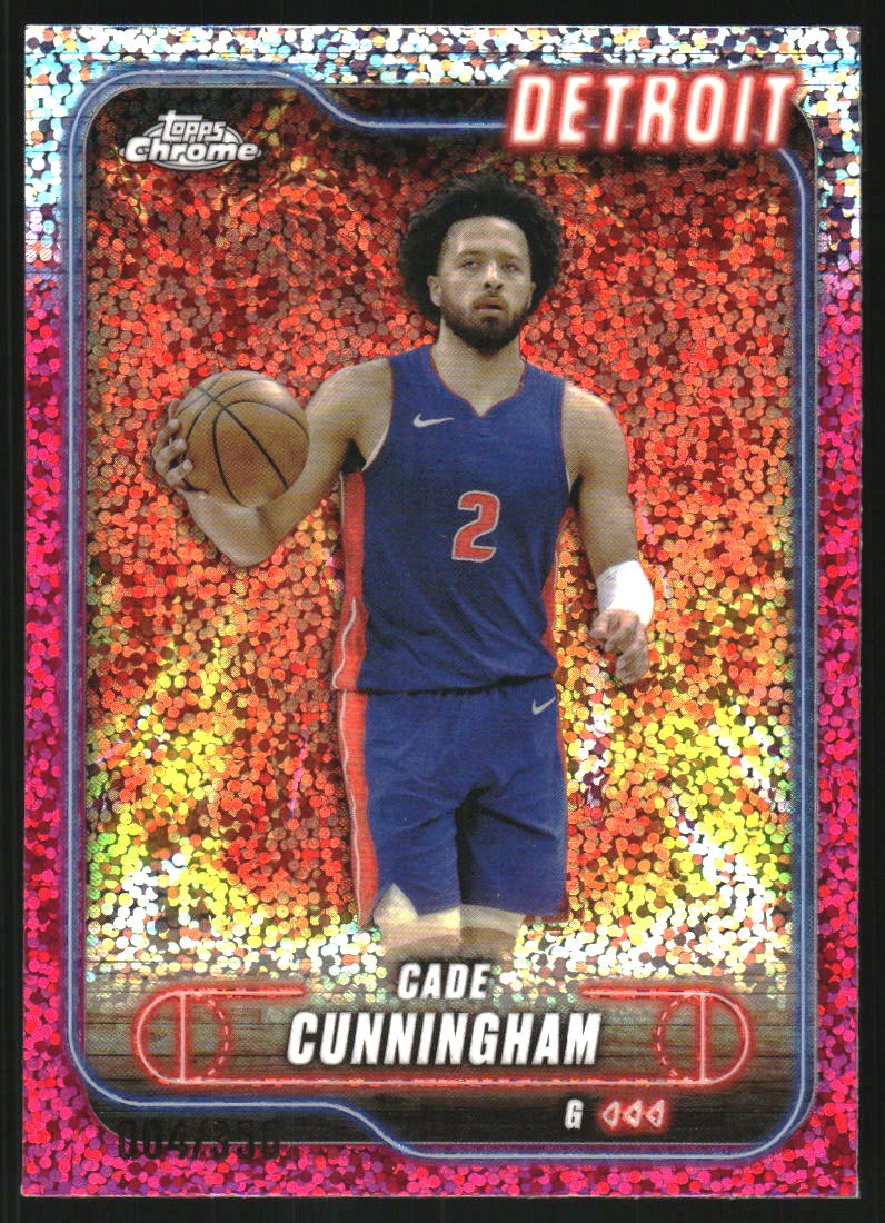 2024-25 Topps Chrome Magenta Speckle Refractors #18 Cade Cunningham