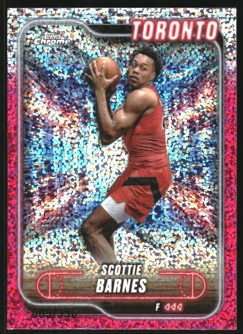 2024-25 Topps Chrome Magenta Speckle Refractors #89 Scottie Barnes
