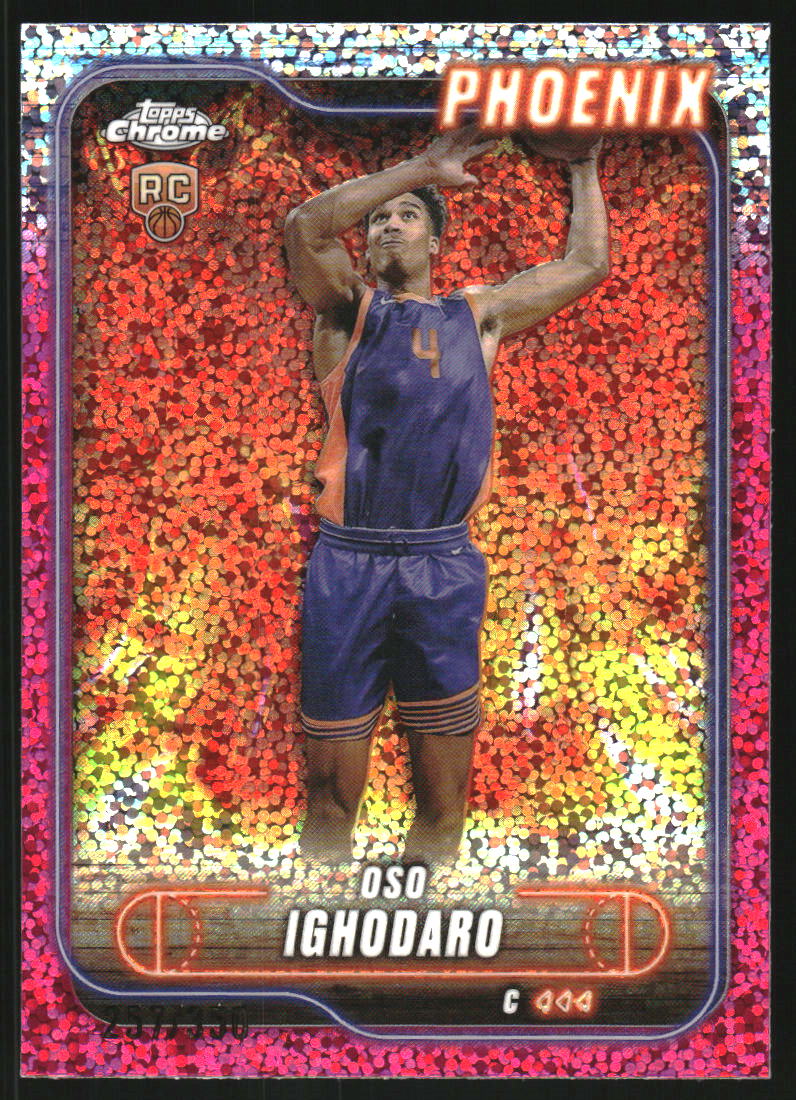 2024-25 Topps Chrome Magenta Speckle Refractors #184 Oso Ighodaro