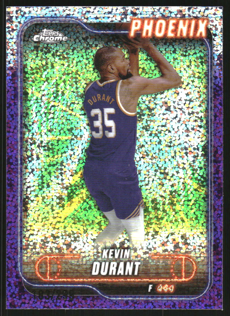 2024-25 Topps Chrome Purple Speckle Refractors #101 Kevin Durant