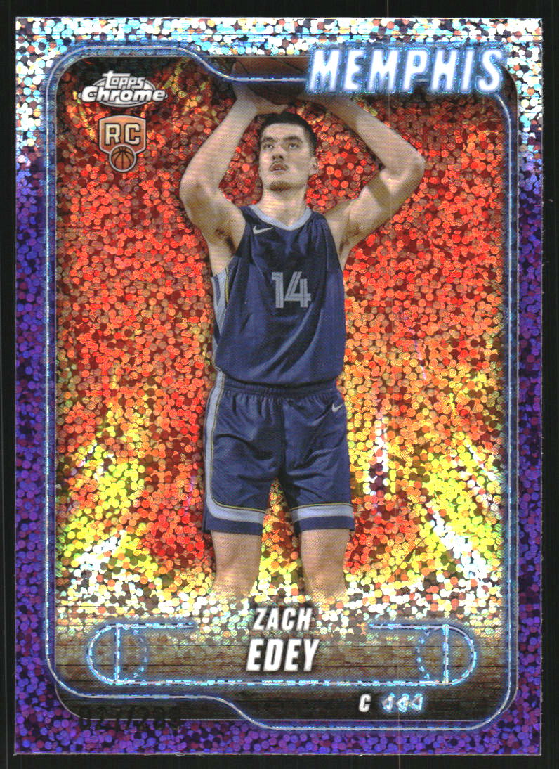2024-25 Topps Chrome Purple Speckle Refractors #152 Zach Edey