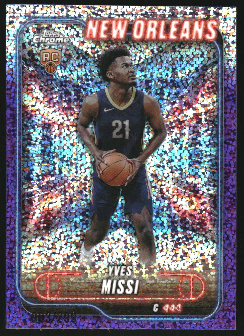 2024-25 Topps Chrome Purple Speckle Refractors #156 Yves Missi /299