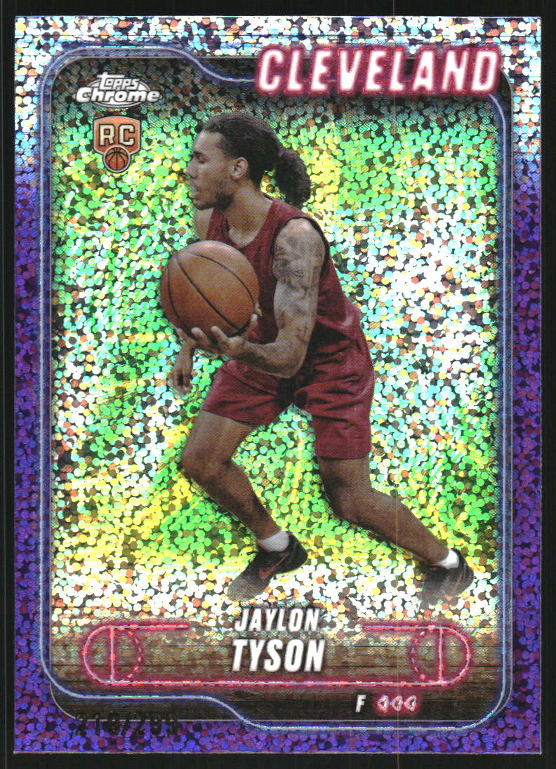 2024-25 Topps Chrome Purple Speckle Refractors #168 Jaylon Tyson